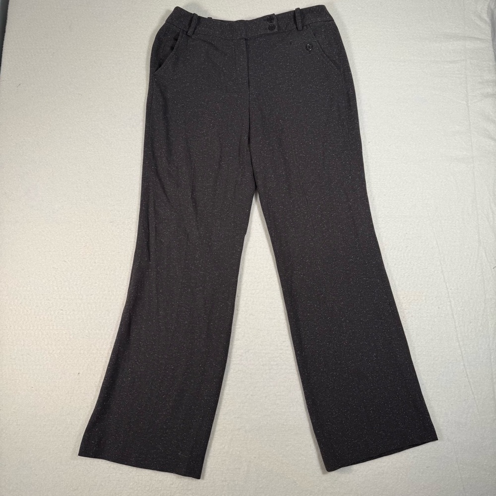 Larry Levine Stretch Dress‎ Pants Women’s Size 10 Purple Tone Workwear Classic